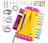 Friendship Bracelet Making Kit Toy, Age 7 8 9 10 11 12 Years Old Girls Gifts Ideas, Birthday Gift for Teenage Girls, Arts and Crafts String Maker Tool, Bracelet DIY.