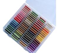 Friendship Bracelet String Kit String Bracelet Making Kit with 80 Skeins Embroidery Floss Cross Stitch Thread with Storage Box,4meters Each
