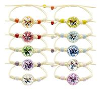 Friendship Bracelets for Girls,10Pcs Butterfly Flowers Friendship Bracelet Handmade Braided Bracelets Adjustable Colorful Flowers Woven Bracelet for Women Teen Girls Birthday Party Favors