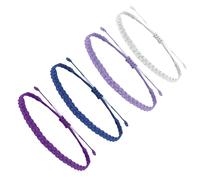 Friendship Bracelets for Teenage Girls,Handmade Friendship Bracelets - 4X Friendship Bracelet Set for Girls,Adjustable Rope Wrist Jewelry, riferimento alla descrizione