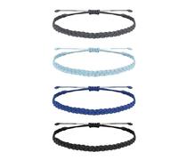 Friendship Bracelets for Teenage Girls,Handmade Friendship Bracelets - 4X Friendship Bracelet Set for Girls,Adjustable Rope Wrist Jewelry, riferimento alla descrizione