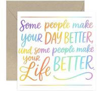 Friendship Card, Some People Make Life Better, Thank You, Blank Inside with Envelope