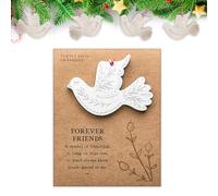 Friendship Christmas Ornament, Friendship Turtle Dove Ornament with Message Envelope, Friendship Dove Ornament for Best Friend, Christmas White Dove Decoration, A Symbol of Forever Friends (1 PC)