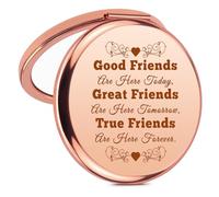 Friendship Compact Mirror Gift Birthday Gifts for Women Friendship Unique Bestfriends Makeup Mirror Birthday Gift for Friends Sister Bestie Bff Coworker Classmate for Women