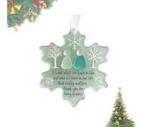 Friendship Decor Ornament, 2D Xmas Tree Hanging Ornaments, Acrylic Snowflake Christmas Decoration, Winter Christmas Hanging Decorations Indoor for Best Friends (1PCS)
