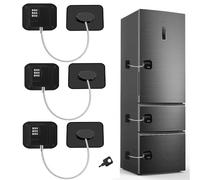 Friendship Fridge Lock for Children Adhesive Baby Safety Cupboard Drawer Locks with Key Refrigerator Lock to Keep Kids Safe from Kitchen Cabinets Windows (Black-3 Pack Password)