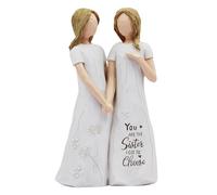 Friendship Friendship for Women Sculpted Hand-Painted Sister Birthday Gifts-You Are the Sister I Got to Choose-Waterproof Resin Funny Gifts for Friends