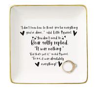 Friendship Gift for Best Friends,Bestie,Bff,Friendship Help Each Other and Thank You Keepsake-Little Squirrel Bear Saying-I Don't Know How to Thank You-Ceramic Jewelry Tray Trinket Holder Ring Dish