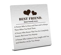 Friendship Gift for Woman Men Inspirational Desk Decor Gifts for Friend Best Friends Gifts for Besties Men Long Distance Relationship Gifts Plaque Sign Desk Decor True Friends Gifts Birthday Gifts