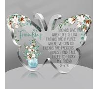 Friendship Gifts - Acrylic Butterfly Friendship Gift for Her - Inspirational Gifts for Women - Long Distance Relationship Gifts, Best Gifts