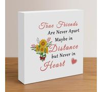 Friendship Gifts for Women Best Friend Good Friends Bestie Gifts for Her Wood Decor Sign for Friend Home Birthday Gifts for True Friends Moving Away Gifts for Friends Christmas Graduation Gift