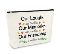 Friendship Gifts for Women Best Friend Makeup Bag Friend Birthday Gifts Long Distance Friendship Gift for Bestie BFF Sister Work Bestie Leaving Graduation Gift for Her Cosmetic Bag Zipper Travel Pouch