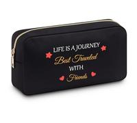 Friendship Gifts for Women Friends Bestie Makeup Bag Funny Birthday Gifts for Friends Sister Colleague Travel Gifts for Women Friend Teen Girls Christmas Graduation Gift Makeup Travel Pouch