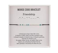 Friendship Gifts for Women,Friendship Sterling Silver Morse Code Bracelet, Thank You Gift,Birthday Jewellery Gifts for Women (0607B009)