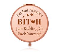 Friendship Gifts for Women Girls Compact Pocket Makeup Mirror Funny Friend Gift from Best Friends Folding Pocket Mirror Humorous Gift for Best Friend Christmas Birthday Gifts for Sister