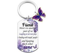Friendship Gifts For Women Long Distance Best Friend Keychain Soul Sister Gifts For Bestie Purple Stuff Butterfly Keychain Purple Gift For Best Friend Birthday Easter Stuff Gift For Bff Female Girls