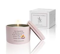Friendship Gifts for Women Men Scented Candles Graduation Gift Friend Gifts for Women Funny Gift for Friends Bestie for Birthday Christmas 180g Lavender Soy Candles Scented 35 Hours Burning Time