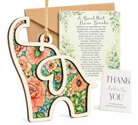 Friendship Gifts Sisterhood Elephant with 2 Message Cards and Envelope | Friendship Gifts for Women, Elephant Gift, Sisterhood Hanging Elephant Ornament, Friendship Giftes for Best Sisters Friends