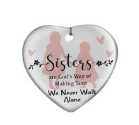 Friendship Heart Sympathy Acrylic Memorial Keepsake Sister’s Condolence Present Thoughtful of and Support Remembrance Ornament (One Size)