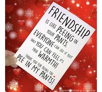 Friendship is Like Peeing in Your Pants Funny Greeting Card Happy Birthday Best Friend BFF Novelty Card Friendship Card Thank You Card PC141
