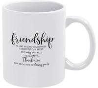 Friendship is Like Peeing Your Pants Everyone Can See It But Only You Feel The Warmth Novelty Ceramic Coffee Mugs Double Side Printed Ceramic Tea Mug for Mom Dad Friend Wife Husband Gift 11Oz
