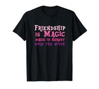 Friendship is Magic Magic is Heresy Burn The Witch T-Shirt, Men, Black, X-Large