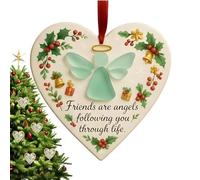 Friendship Jewellery for Women Girlfriends - Christmas Tree Friends Pendant Decorations - Memory Pendant for Door Window Entrance Hallway, Winter Party Travel Book Club Sister