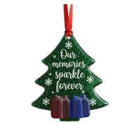 Friendship & Joy Sea Glass Ornaments,Christmas Tree Hanging Ornaments, Snowflake Decoration,Deer Bauble,Christmas Bell Trinket (Tree)