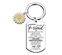 Friendship Keyring Gift Appreciation, Keychain True To My Friend Appreciation Birthday Graduation Sorority Celebration For Her | Perfect Suitable Ideal for Usages Scenarios, 1.1 * 1.97 inches