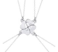 Friendship Necklace Magnetic Matching Four Leaf Clover Best Friend Necklace Gifts for Girls Women Magnet BFF Necklace for 4