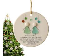 Friendship Ornament - Acrylic Sea Glass Heart Decoration | 8cm Handmade Keepsake Symbolizing Love & Unity | Perfect For Christmas Tree Décor & Friendship Gift Exchange