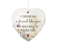 Friendship Ornaments For True Friends, 2024 Friend Christmas Ornament Gifts for Women Christmas Tree Decor, BFF Ornament (The World Would Be a Better Place)