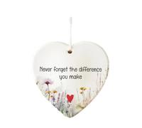 Friendship Ornaments For Ture Friends, Ceramic Decorations, Friendship Souvenirs, Birthday Gifts For Friends (Never Forget The Difference You Make)