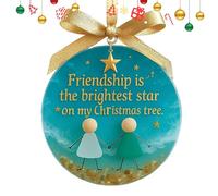 Friendship Ornaments for Women Friends | Friendship Ceramic Pendant,Decorative Holiday Friend Art Ornaments - for Thanksgiving Birthday Party Holiday Porch Winter College Sister Partners
