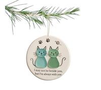 Friendship, Party Accessory with Cat Design in Acrylic 2D, Friendship Pendant for Tree Decoration - for Indoor Outdoor Garden Family Gatherings