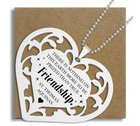 Friendship Quote Christmas Ornament, “There is Nothing More to Be Prized Than True Friendship”, Inspirational Heart Ornament Gift for Best Friend, Mentor, Soul Sister Heart Keepsake SXX26