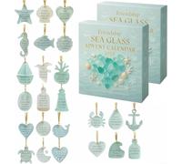 Friendship Sea Glass Advent Calendar 2025, For Ocean-Themed Countdown with 24 Compartments, Coastal Christmas Decor - For Friends, Sustainable Acrylic(2)