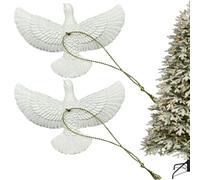 Friendship Turtle Doves Christmas Ornament Gift Resin White, White Christmas tree Decorations for Home Decoration Gift Keepsake, Peace Pigeon Simulation Pendant, Best Presents for Someone Special