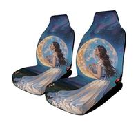 Friendship Under The Giant Moon Car Seat Covers Universal, 2PCS Carseat Protector - Stretchable Fabric, Anti-Slip Elastic Car Seat Protector for Cars, SUV, Trucks