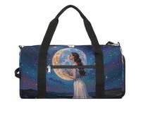 Friendship Under The Giant Moon Gym Bag for Men Women, Waterproof Gym Tote Bags, Large Duffel Bag for Travel Workout