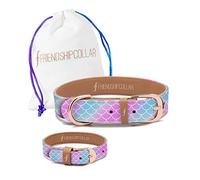 FriendshipCollar Dog Collar and Matching Bracelet - Mermaid Tails - Large