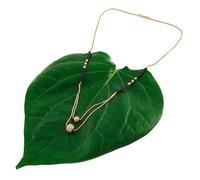 Frienemy Home Presents Gold Plated Mangalsutra Tanmaniya Nallapusalu Necklace Pendant Black Bead Golden Chain for Women and Girls #Frienemy-1331