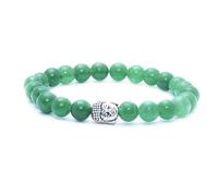 Frienemy Home Presents Green Aventurine Gemstone Bracelet with Buddha Head, Reiki Stones Bracelets,Size 8Mm, Natural Gemstone, Energized Bracelets for Both Men & Women by #Frienemy-2945