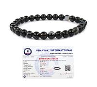Frienemy Presents Botswana Agate/Sulemani Hakik Bracelet Reiki Crystal Stone 6 Mm Bracelet, Charged by Reiki Grandmaster & Vastu Expert #Frienemy-2415