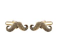 Frienemy Presents Brass Mooch Moustache Shape Vintage Look Cufflinks for Men in A Gift Box #Frienemy-523