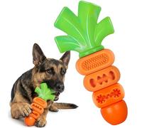 Frienhund 3 Pack Dog Toys for Aggressive Chewers - Bacon Flavored 7" Tough Chew Bone, Hard Nylon & Rubber Teeth-Cleaning Toys, Carrot-Shaped Chew Toy Set for Medium & Large Dogs 20-70 lbs