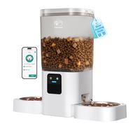 Frienhund 5G WiFi Automatic Cat Feeder for 2 Cats: 7L Double Cat Automatic Feeder with Slow Feed, Automatic Pet Feeder with APP Control for Multiple Pets, Pet Food Dispenser, Detachable for Easy Clean