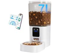 Frienhund 7L Automatic Cat Feeder with App Control: 5G WiFi Automatic Dog Feeder with Large Pet Food Storage, Auto Cat Food Dispenser with Timer for Multiple Pets, Detachable for Cleaning
