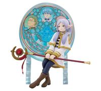 Frieren:Beyond Journey's End Anime Figure Frieren/Fern Action Figure with Background Screen Sitting Posture Statue PVC Model Desktop Decoration Collection Gifts for Fans (Frieren)