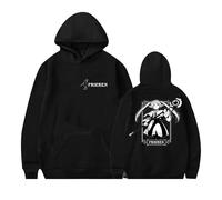 Frieren: Beyond Journey's End Hoodie Harajuku Long Sleeve Pullover Sweatshirt Frieren Manga Graphic Print Hoodie Black